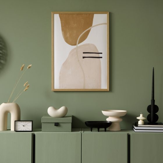 Green sage modern living room interior