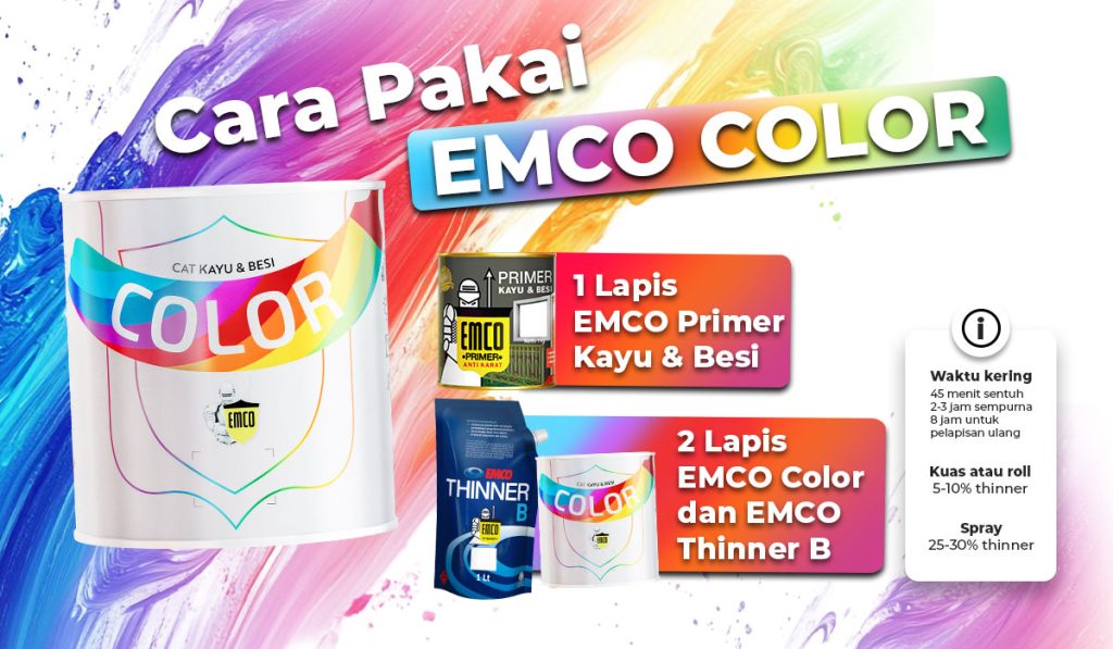 Panduan aplikasi cat kayu & besi EMCO COLOR.