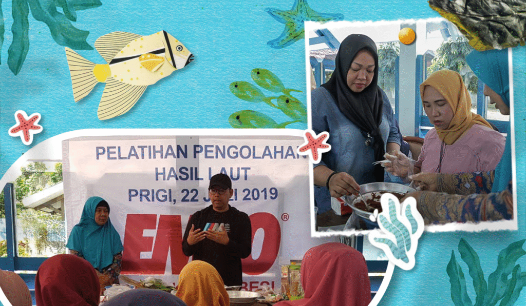 普里吉海产加工实践现场：学员与讲师互动实况