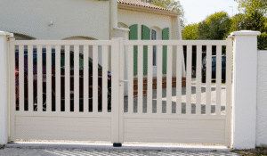 呈现简约优雅质感的中性色住宅围栏